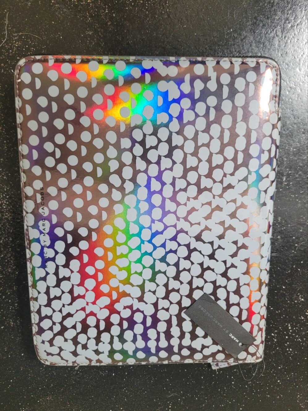 Marc by Marc Jacobs Gunmetal Holographic Dot Tablet/IPod Case NWT